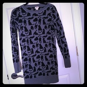 Cat sweater dress, fitted